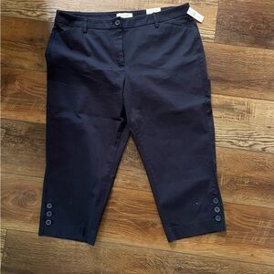 Talbots NWT. Size 16P. Navy blue cropped pants. Excellent condition!